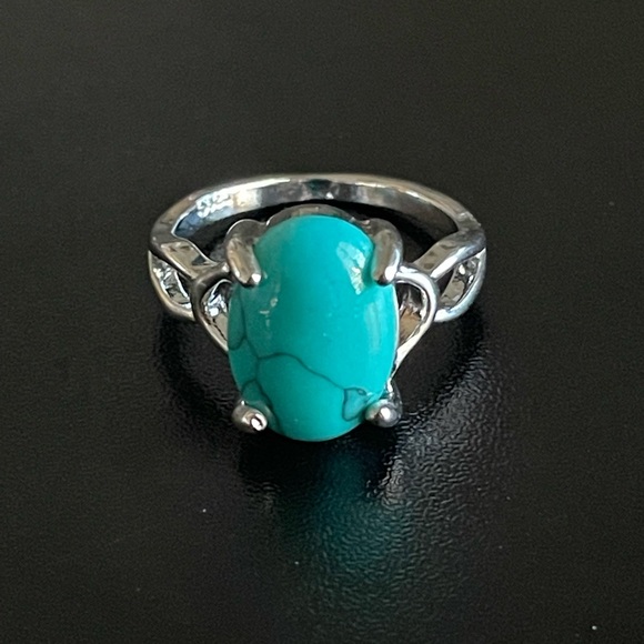 Jewelry - Turquoise stone S925 silver woman ring size 7.5